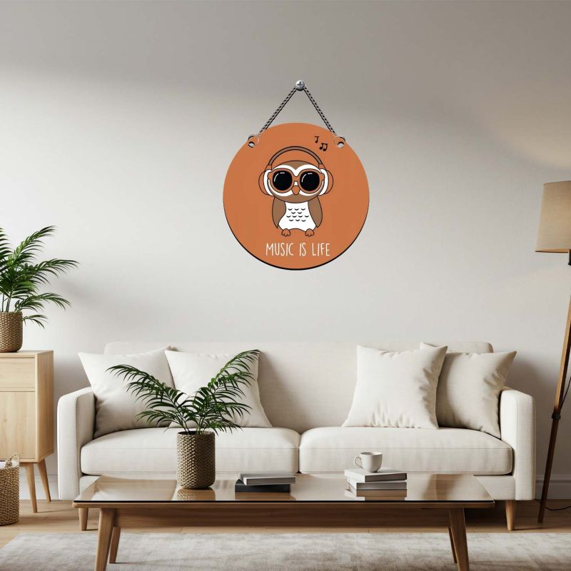 Music is Life Wall Hanging Decoration for Living Room Bedroom Home Decor Office Birthday Gift for Music Lover, Teacher & Musician Wall Art